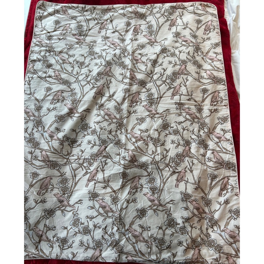 Dwell Studio Bird Floral Baby Blanket Nursery Decor Cottagecore Whimsy  Romantic